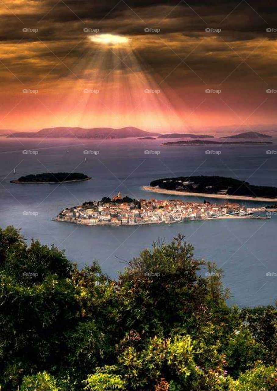 Primošten city from to Croatia