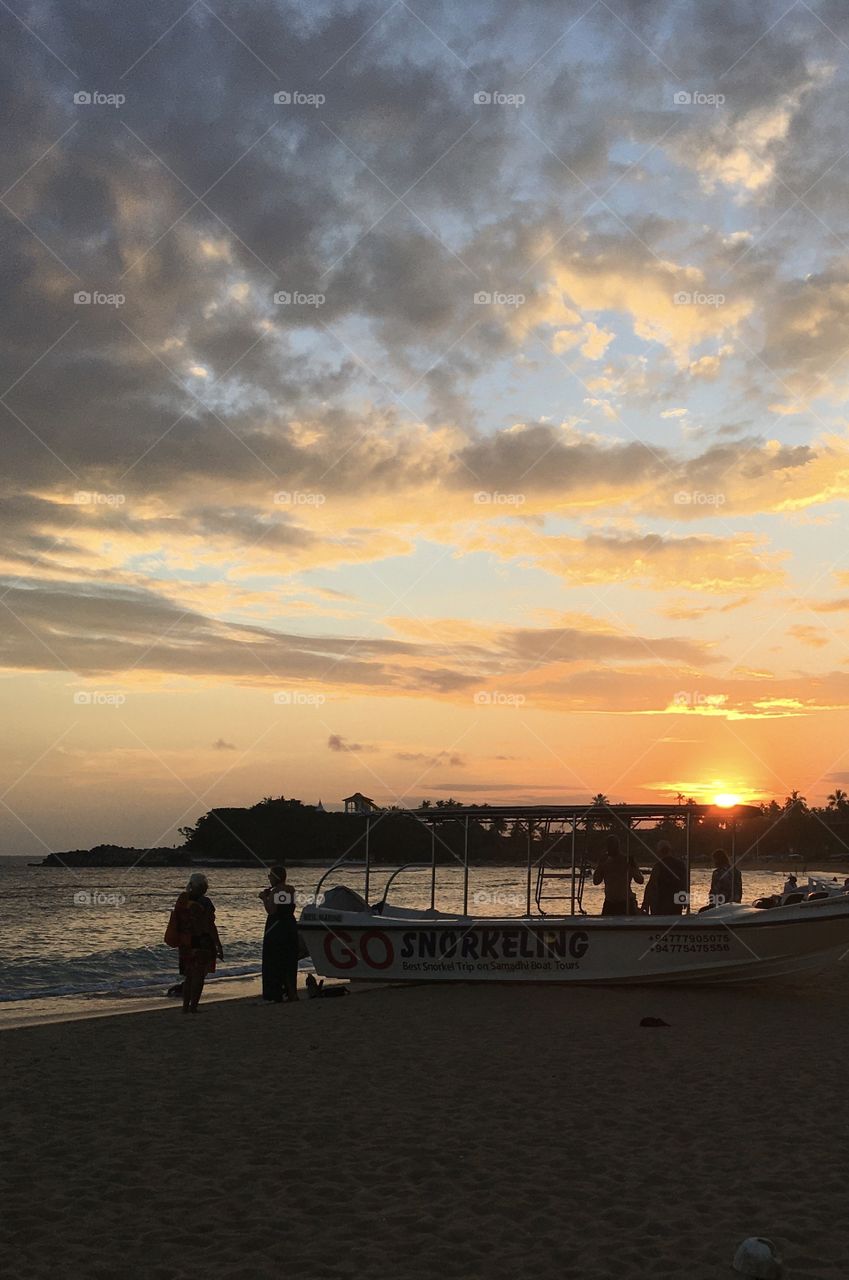 Sunset on Unawatuna Sri-Lanka