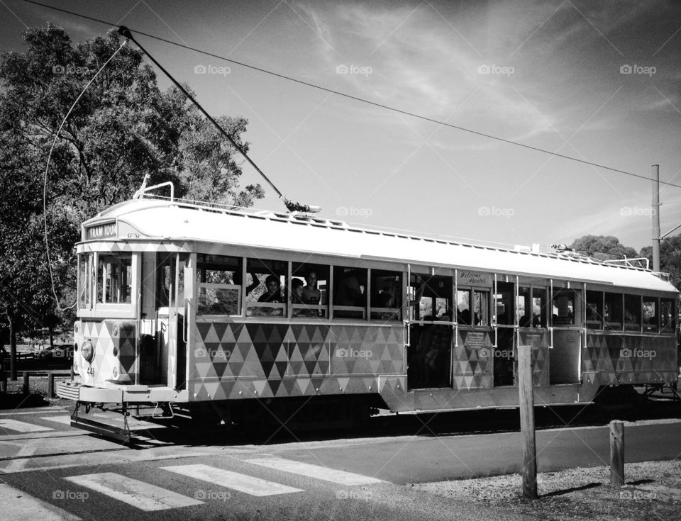 Whiteman Tram B&W