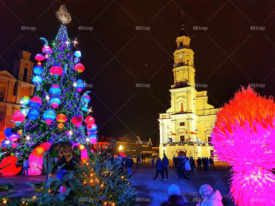 Cristmas tree in Kaunas.