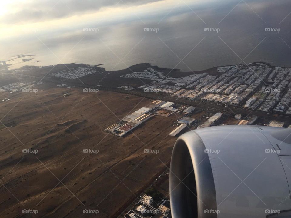 Airplane from Lanzarote Canary Islands 🇮🇨