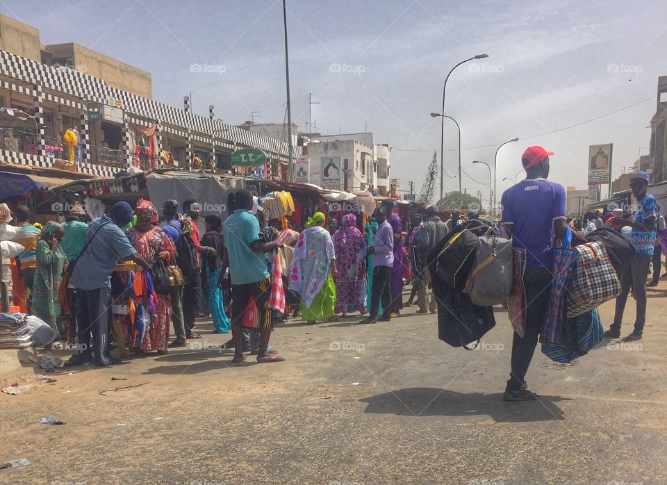 Busy market in Africa