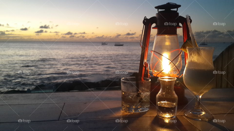 A Cocktail at Sunset