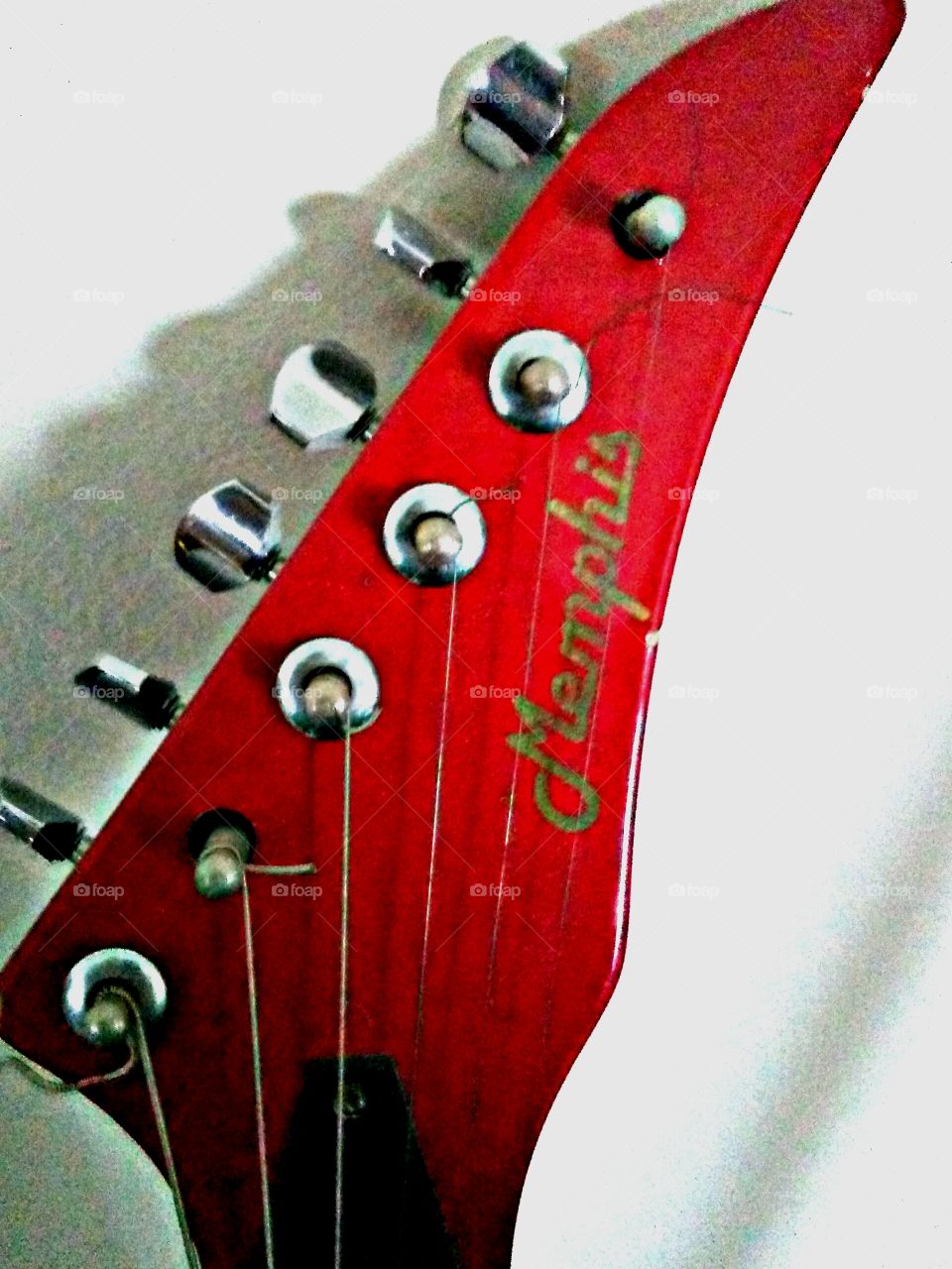 vintage Memphis red guitar