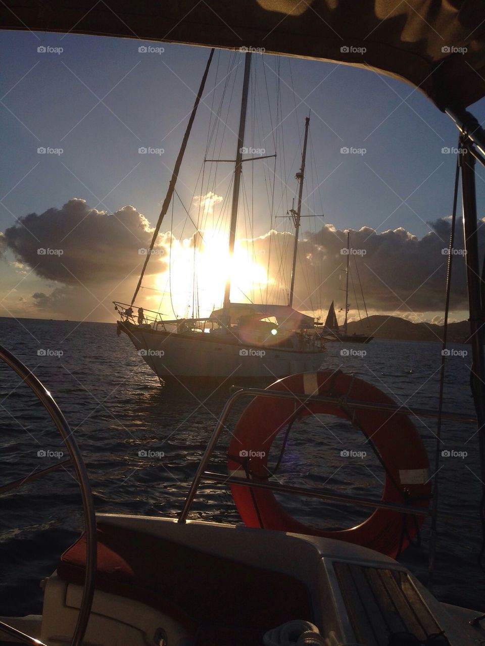 Sunset from the boat 