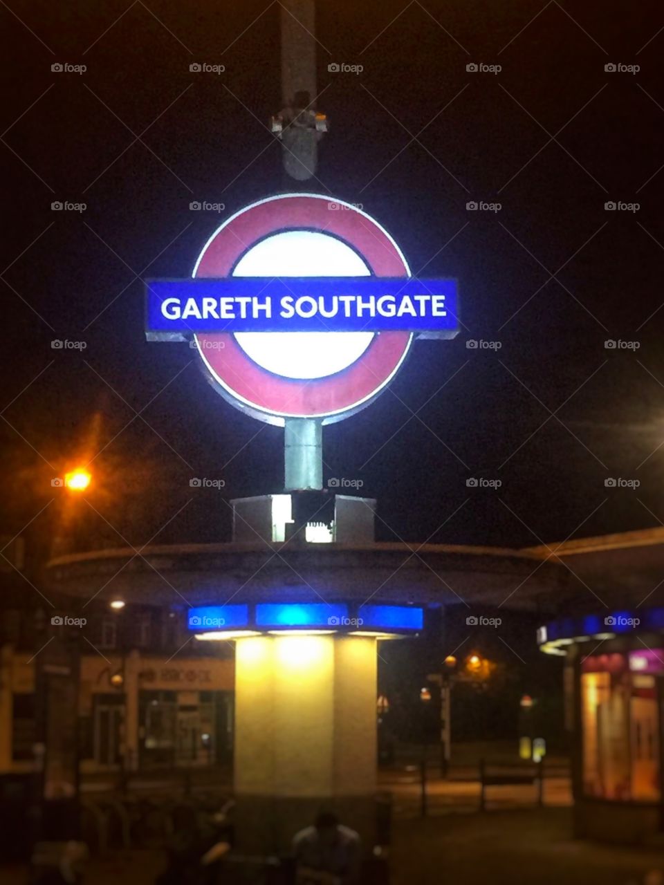 Southgate station north London during World Cup fever.