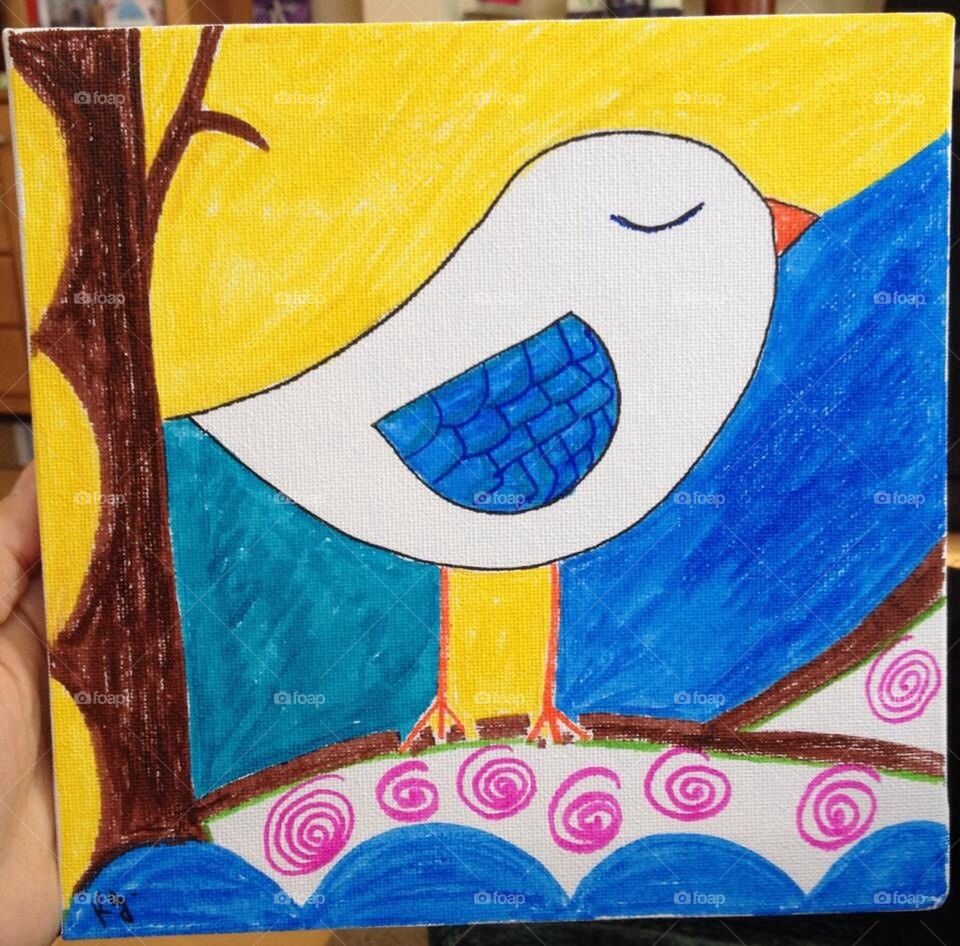 Canvas bird