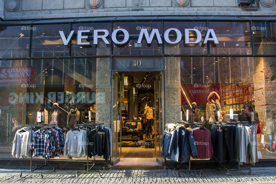 Fashion store Vero Moda in Copenhagen Denmark.