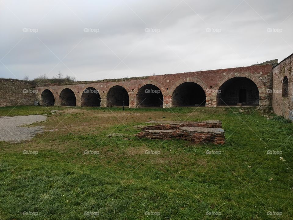 Sabac medieval fortress inner courtyard