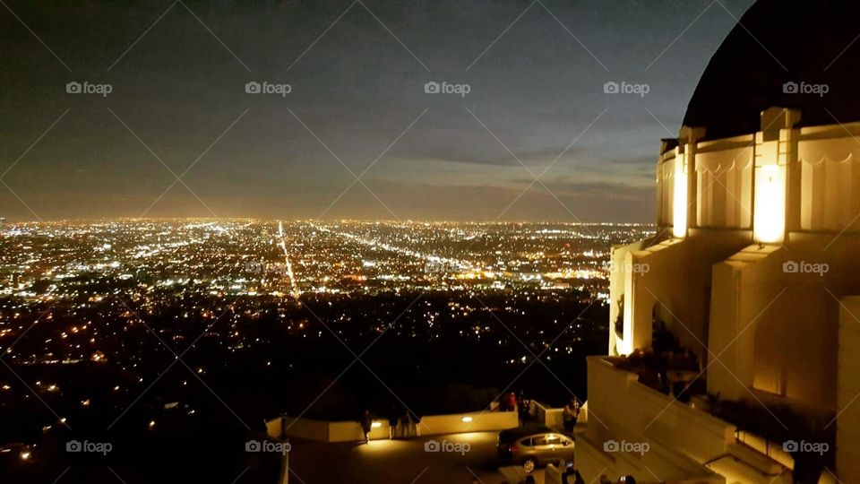 Beautiful night view of LA