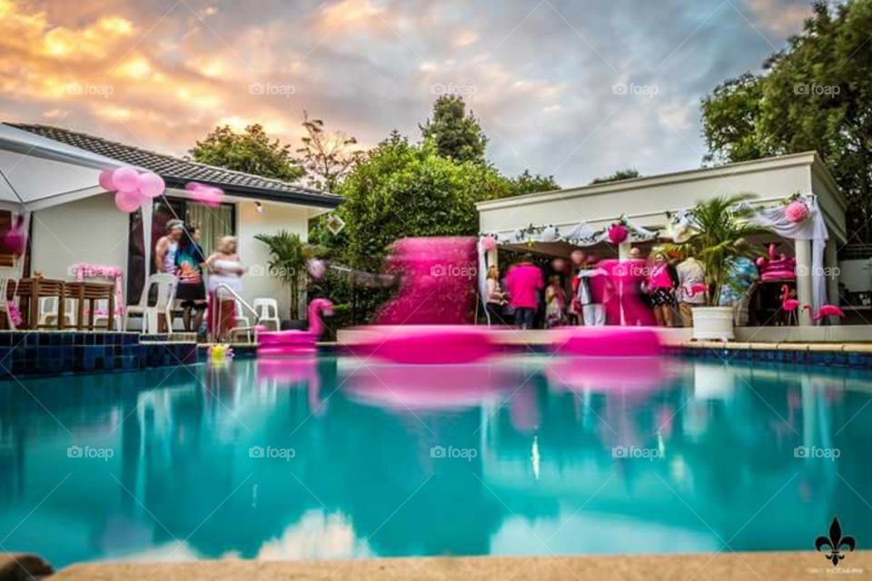 Flamingo House Warming Pool Party 🎉