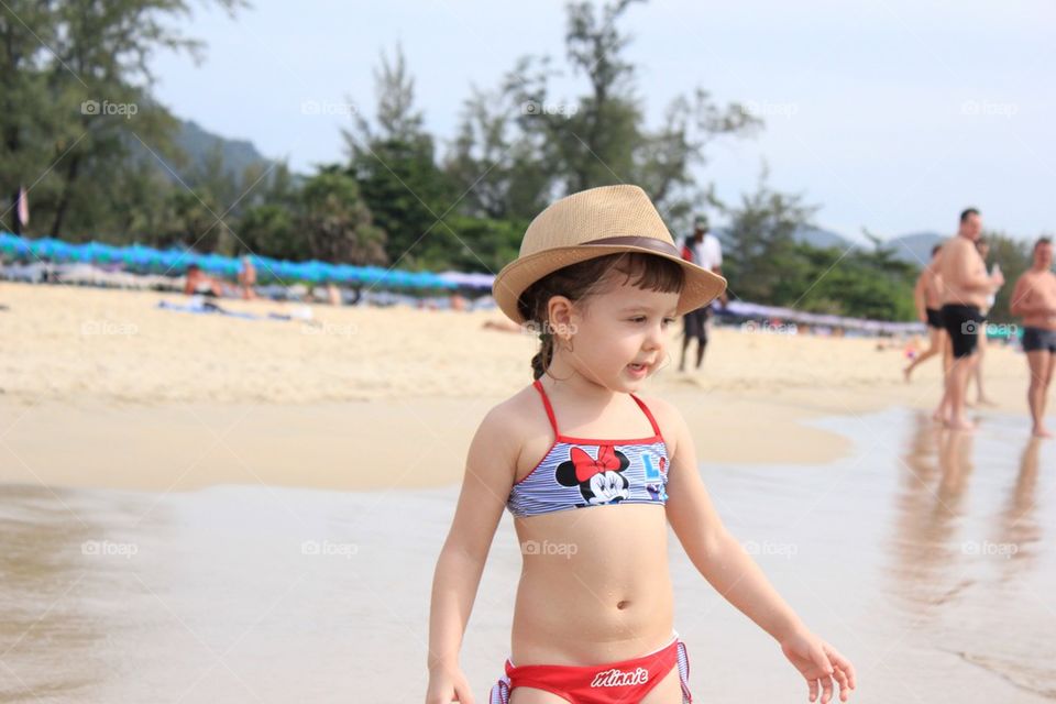 Little girl on the beach
