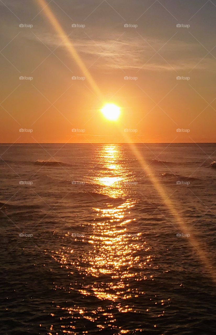 Sunset, ocean, Prince Edward Island, Beach