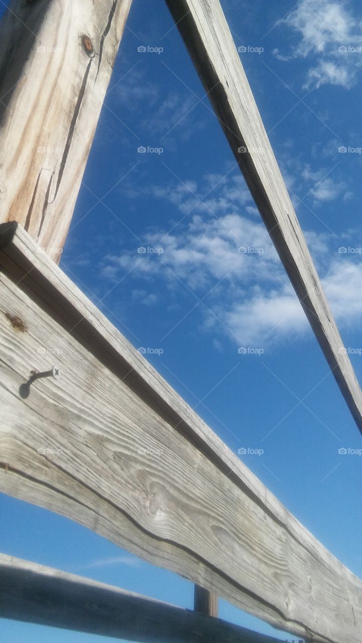 wooden fence and sky