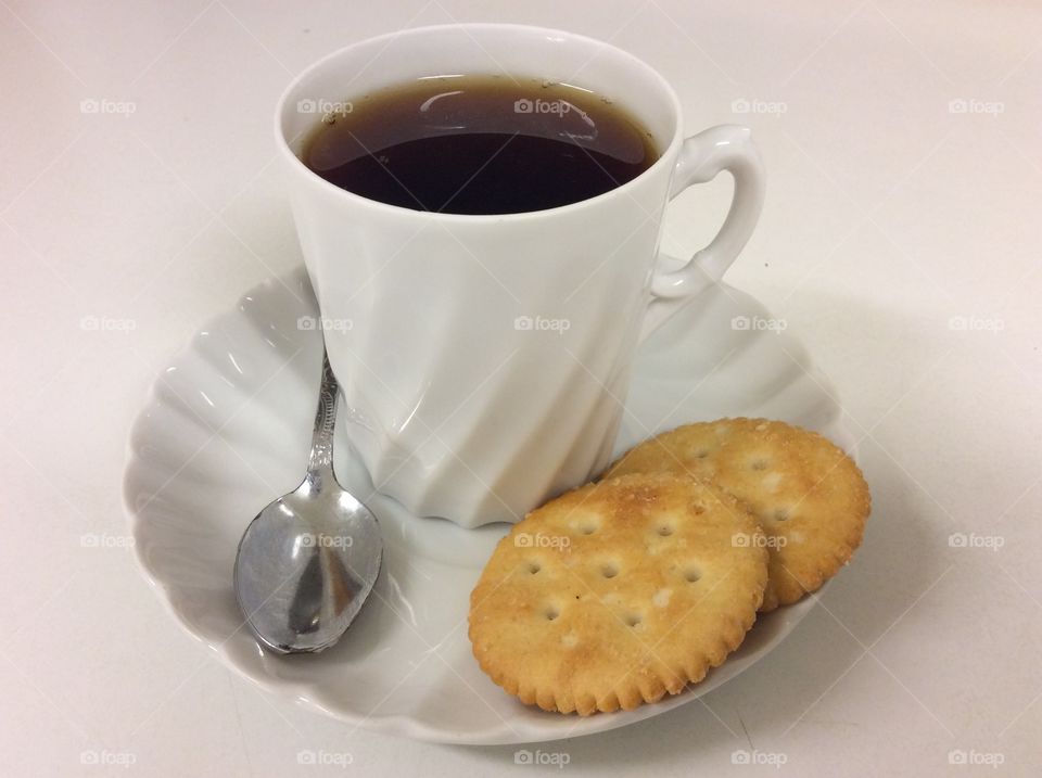 Coffee and biscuit