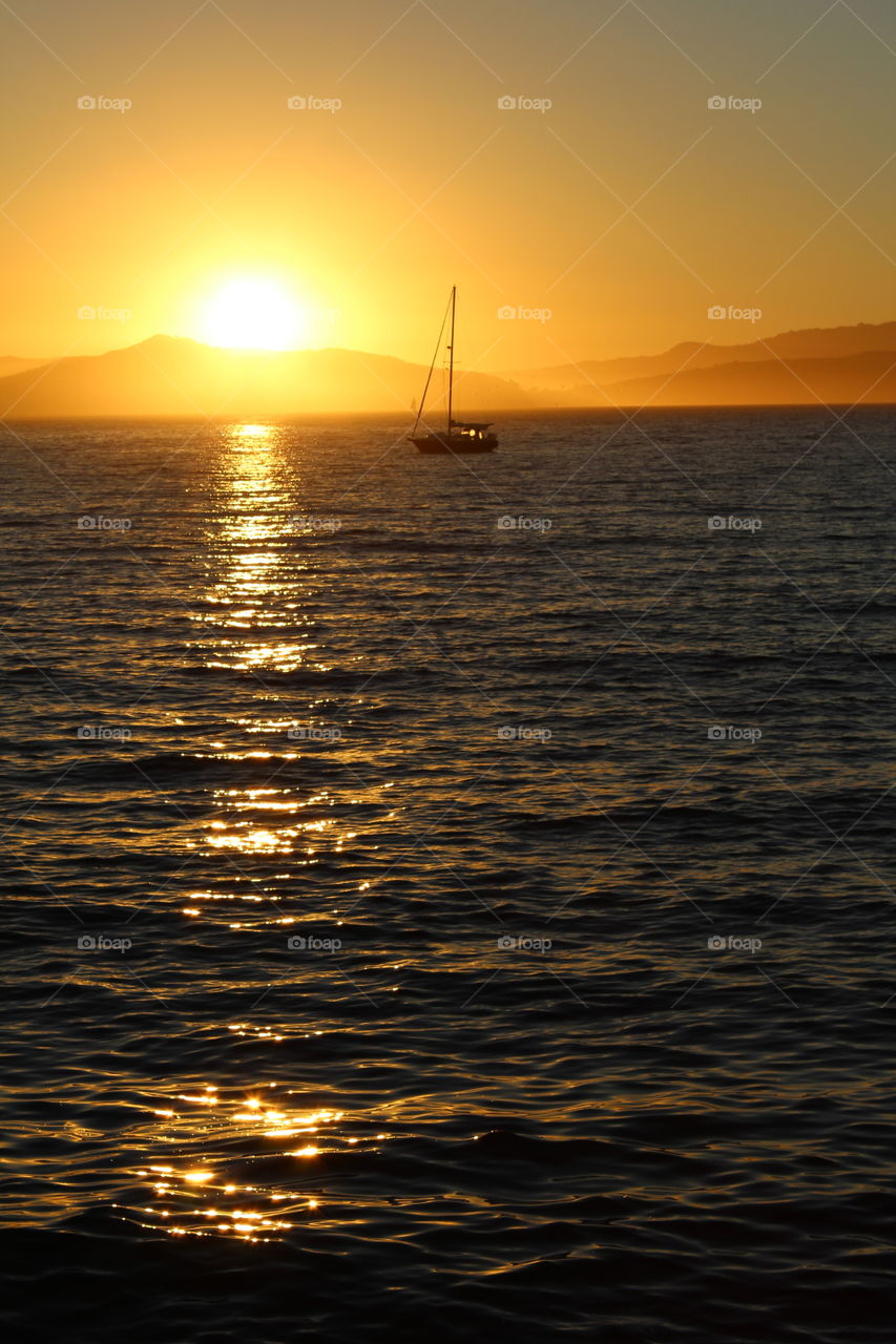 Sunset, Water, Sea, Ocean, Dawn