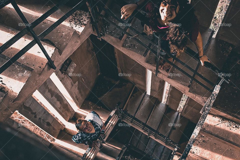 High point of view on a geometric stairway 