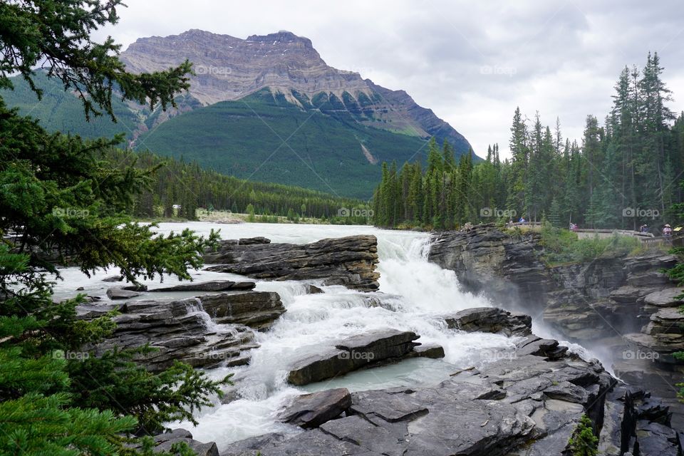 Visit to a waterfall in Alberta, Canada