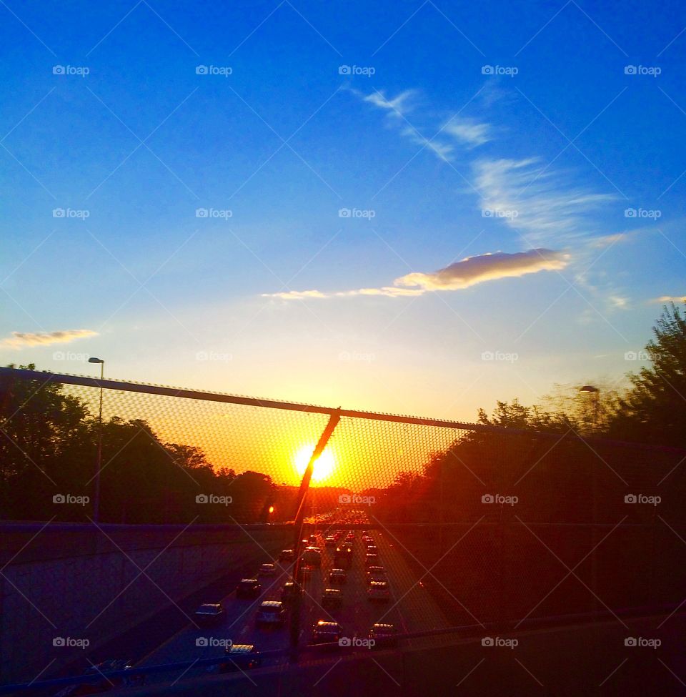 Sunrise over Route 66