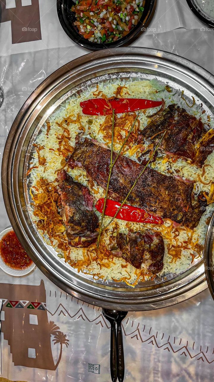 Arabic food at lunch time