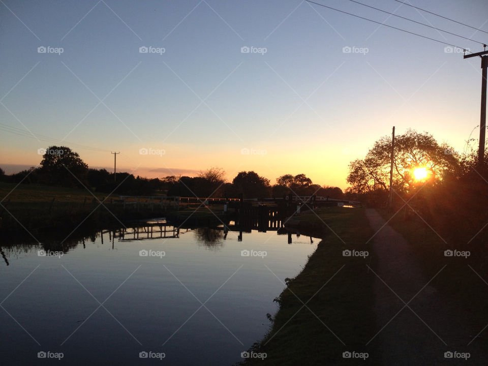 Dusk over the Leeds Liverpool