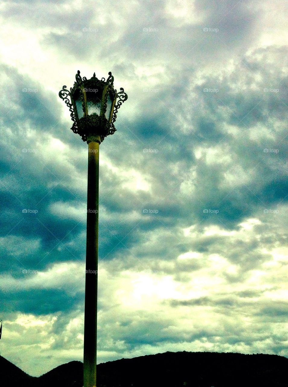 Lamp with the sky