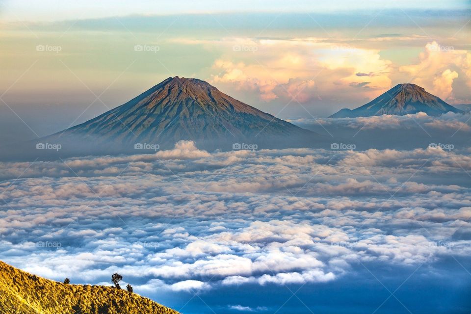 mountain on the cloud - Indonesia view