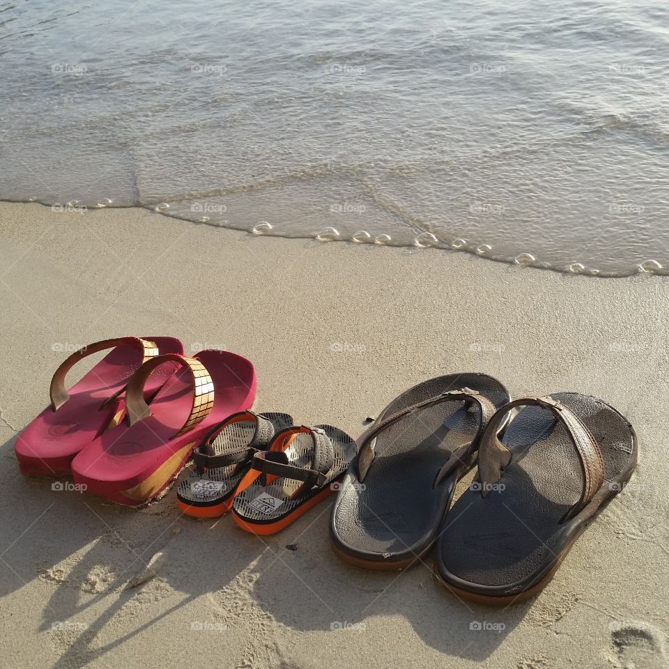 toes in the sand. Secret Harbor, St. Thomas, USVI
