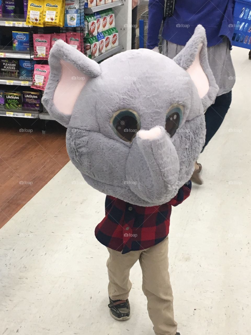 Child with an elephant head 