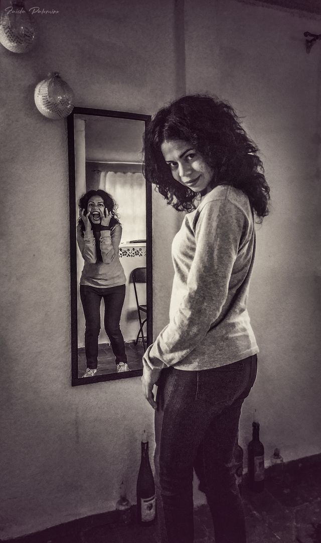 Caught in the mirror