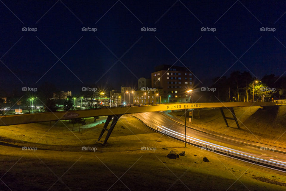 Night road Tallinn 