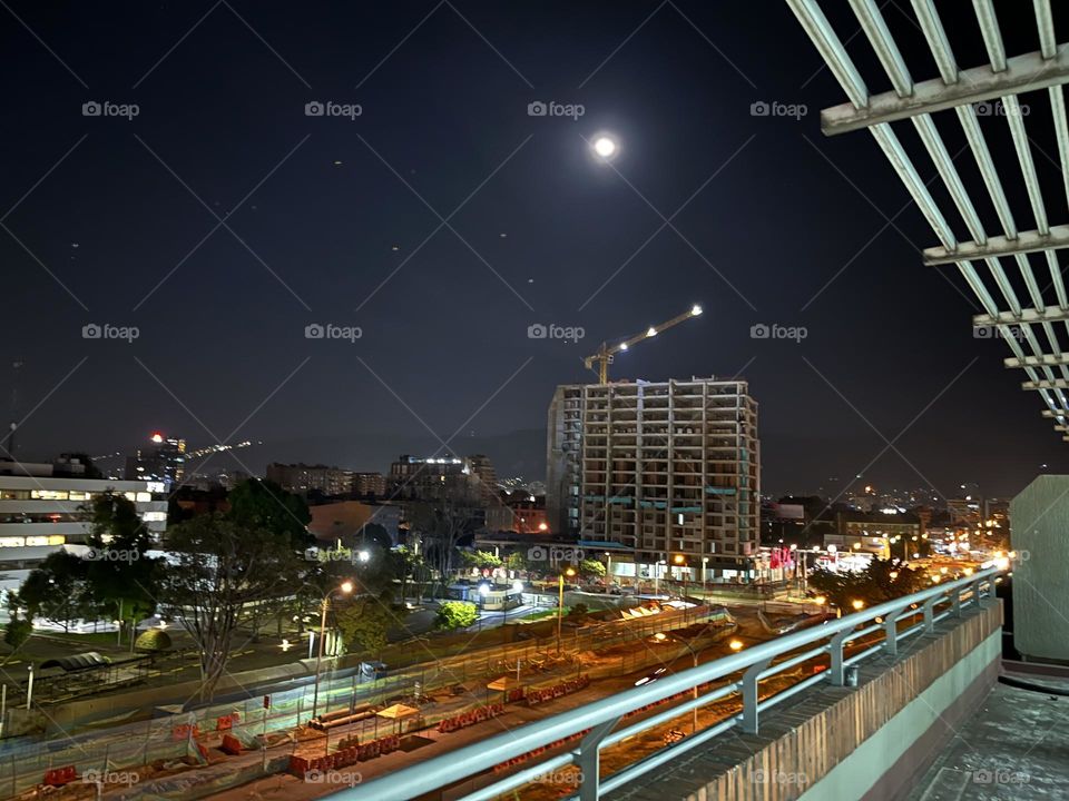 Architecture building at night 