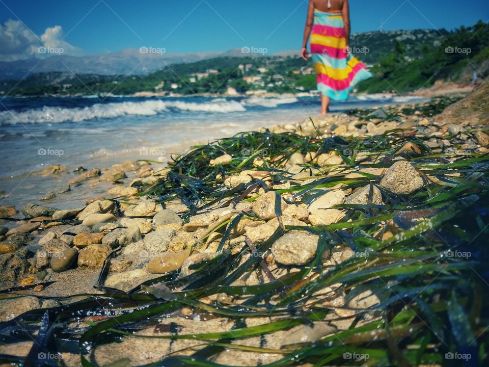 Walking in a wild beach...