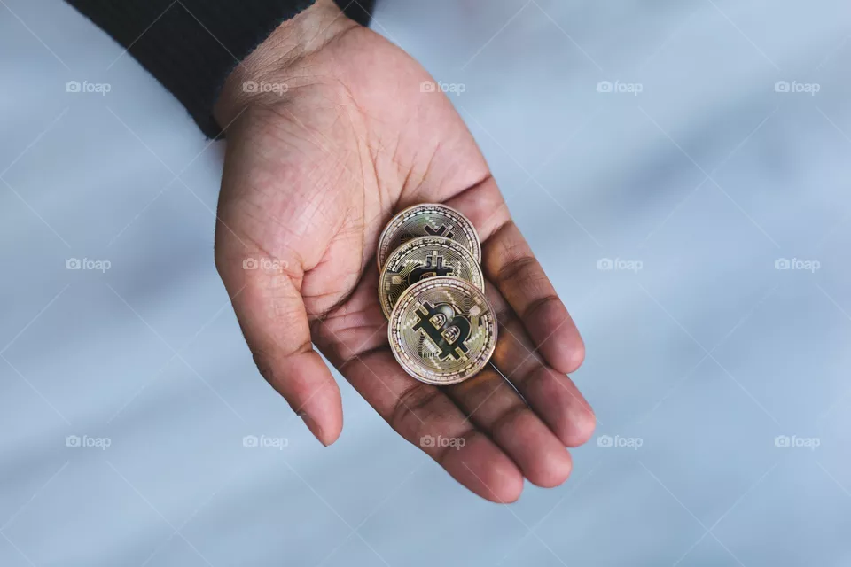 Puñado de  Bitcoin