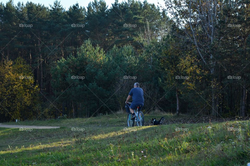 riding bikes, nature landscape, social distance