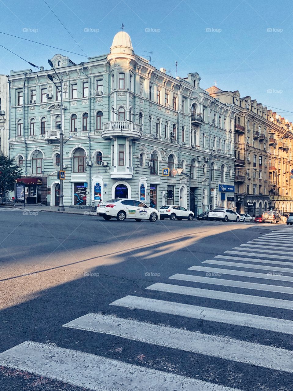 the central street in Kharkov with old buildings