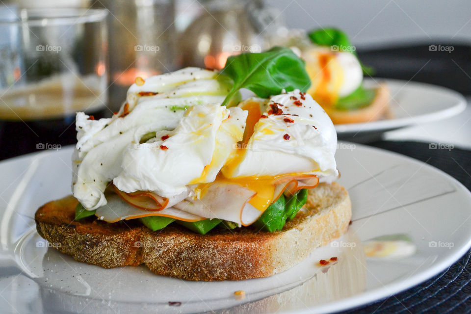 Egg and avocado sandwich 