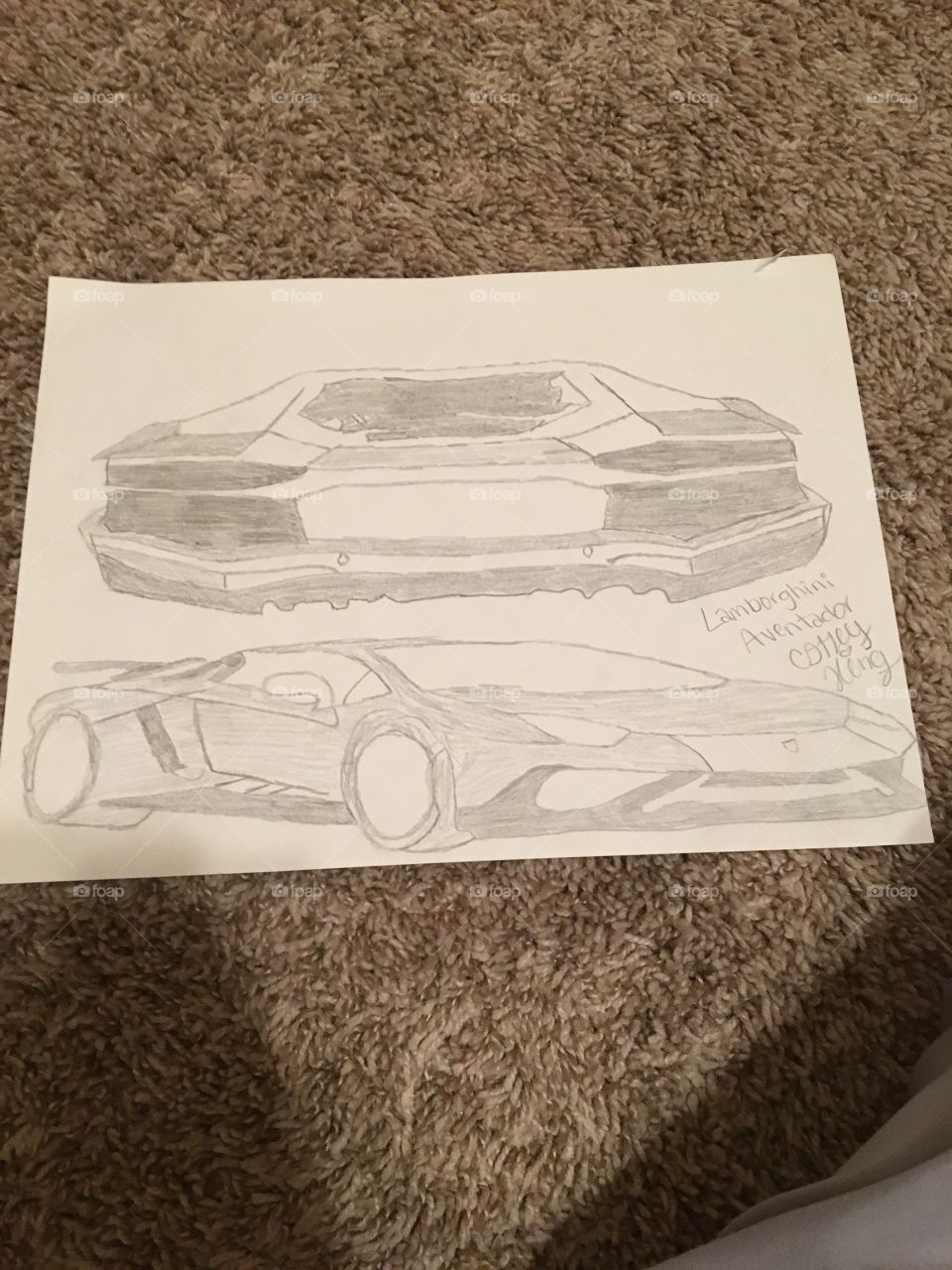 Lamborghini Aventador drawing 💯