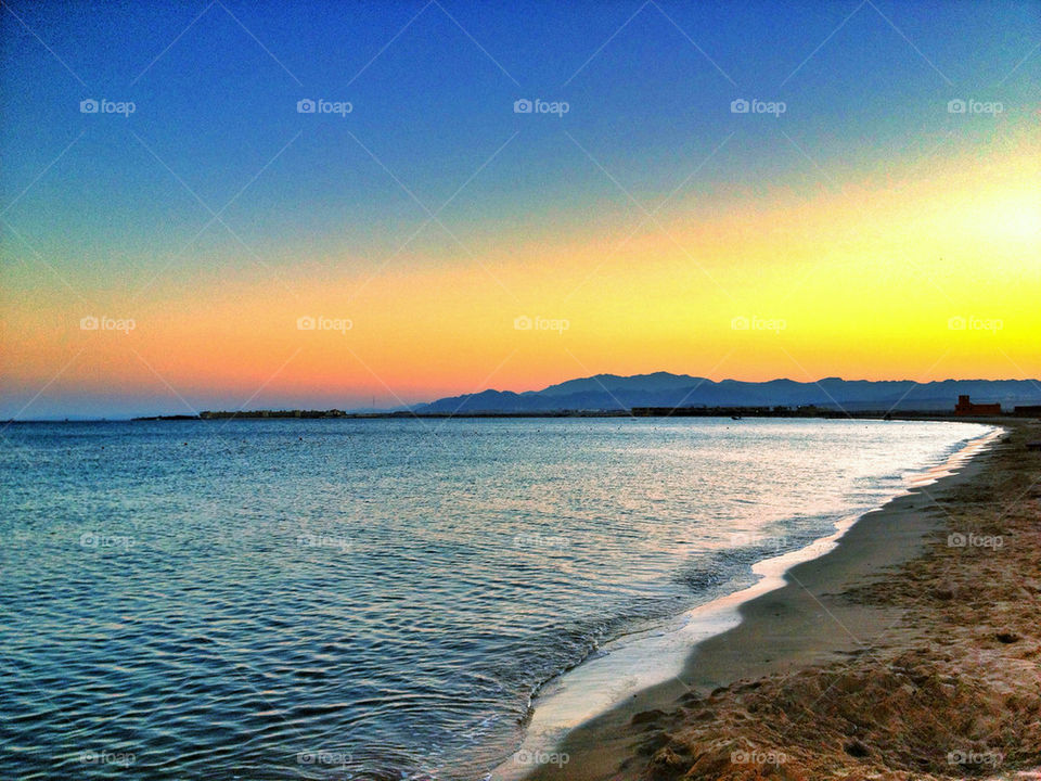 beach sky sunset sun by jimparanoia