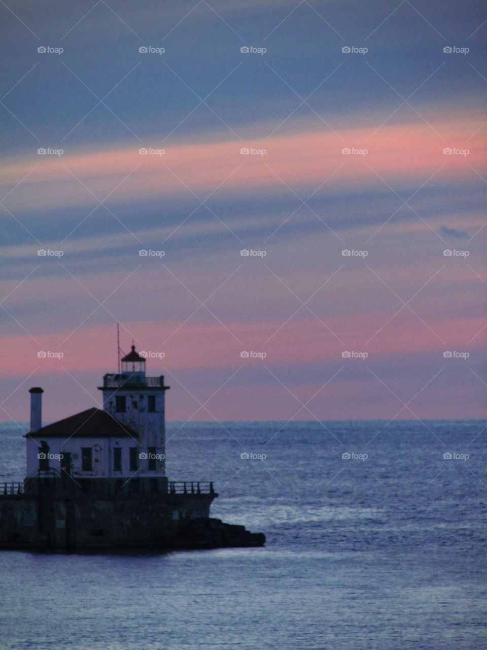 Light house at dusk