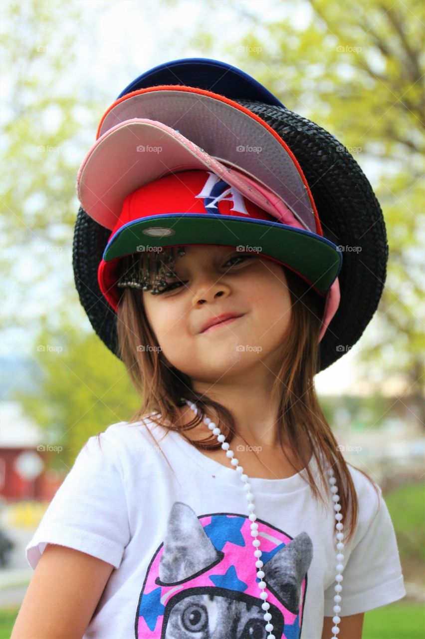Sweet little hat girl