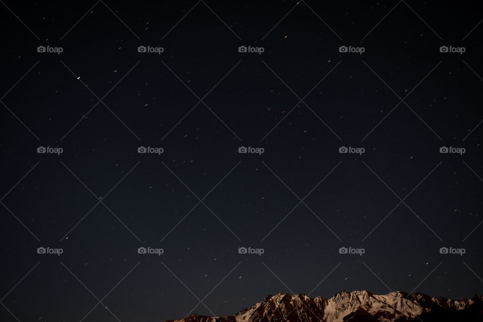 Beautiful scene of millions start over sky in Georgia 