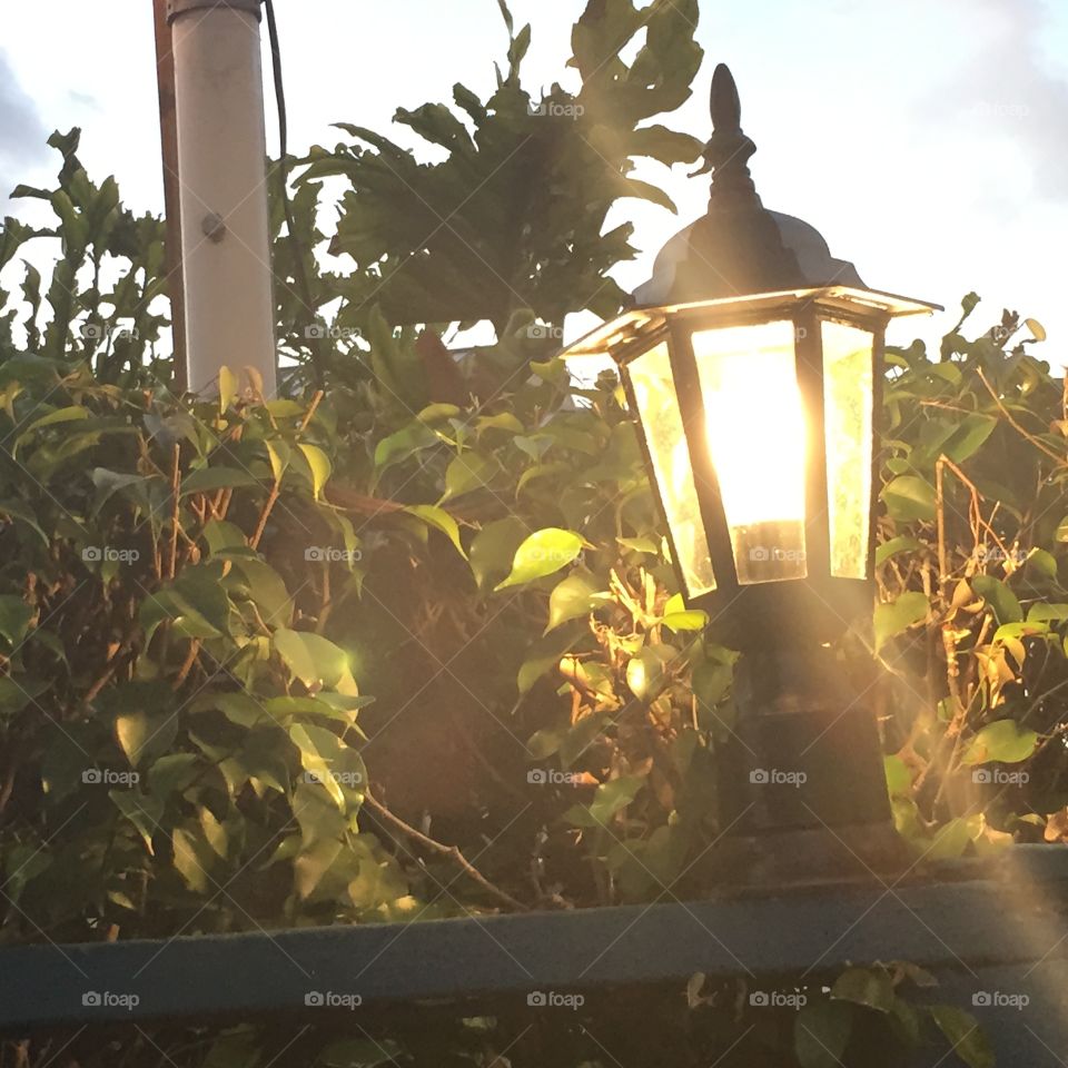 Lantern at dusk 