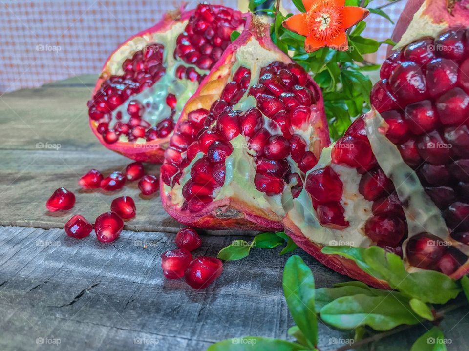 Pomegranate fruits 