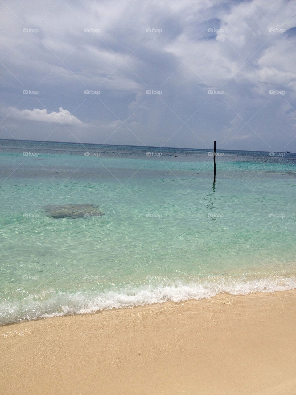 beach clouds water clear by melisrush