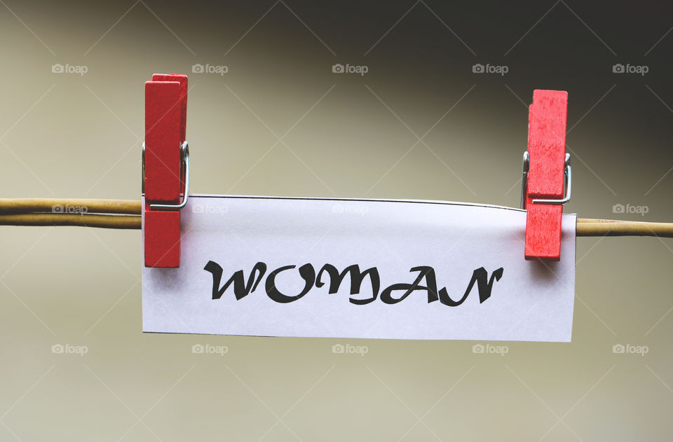 Positive message-woman