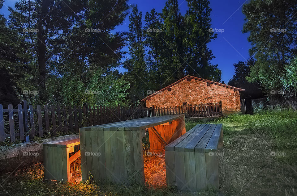 Wooden table and chairs