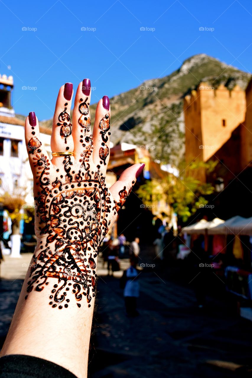Henna art paiting  chefchaouen, Morroco