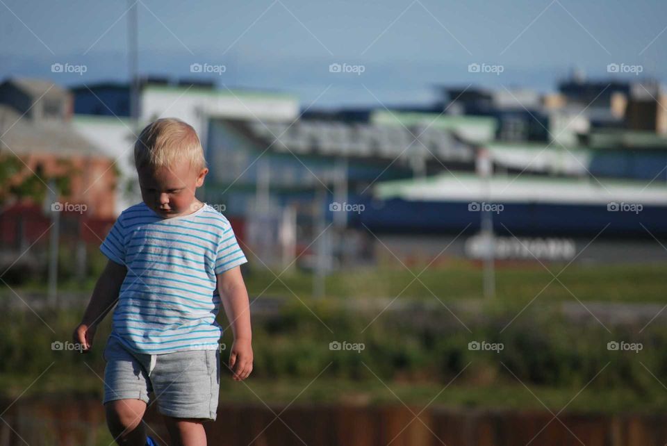 Boy on a stroll