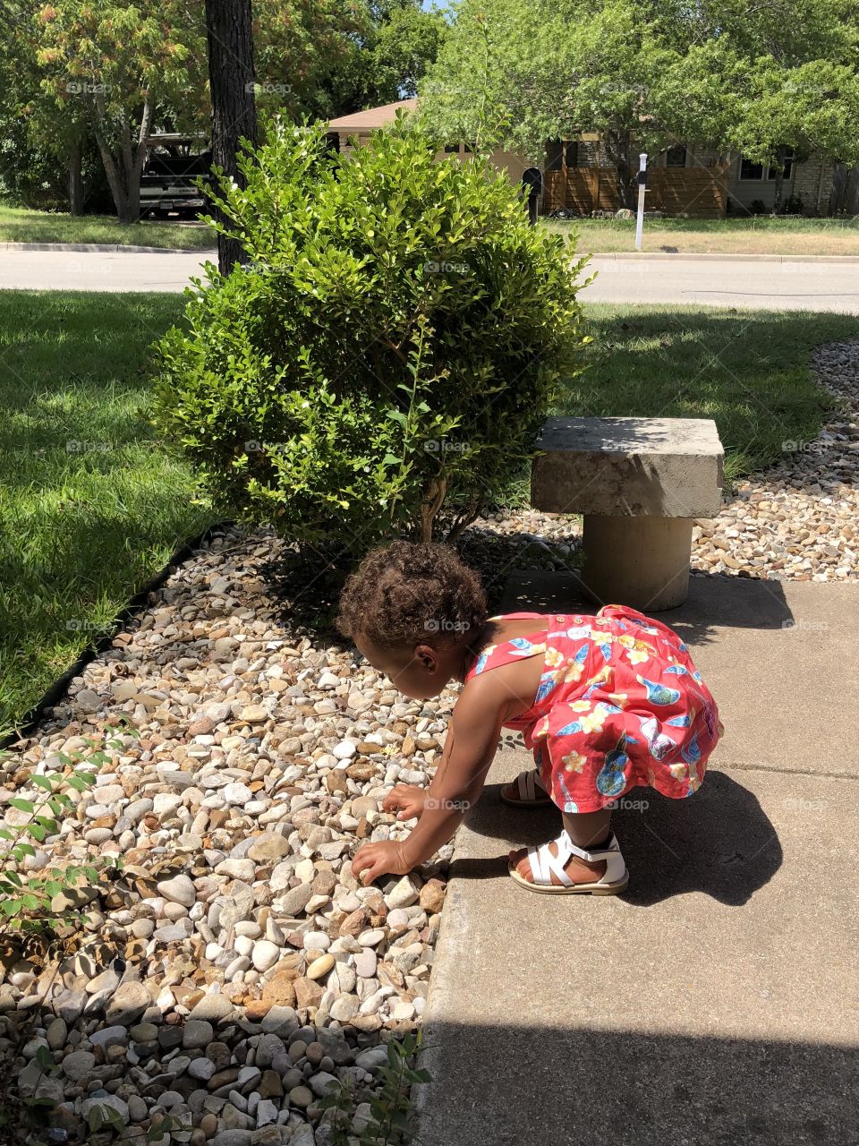 Little one likes rocks